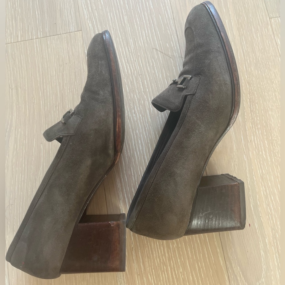 Gucci block heel loafers